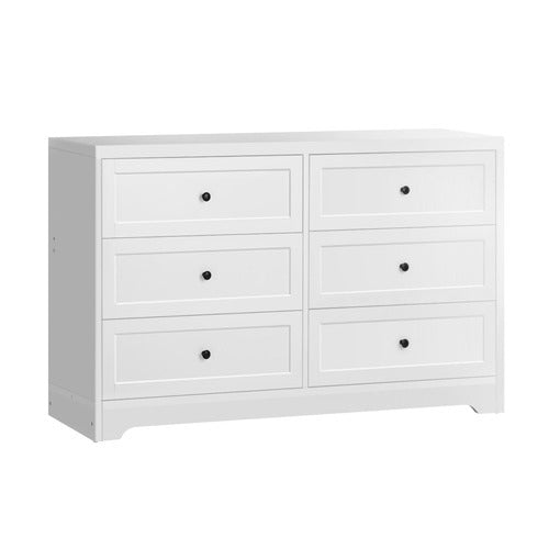 LIVING FUSION WHITE AURORA 6 DRAWER CHEST