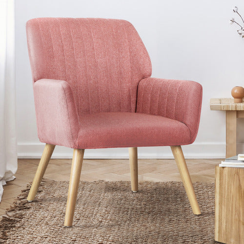 LIVING FUSION ELWINE RUBBERWOOD ARMCHAIR