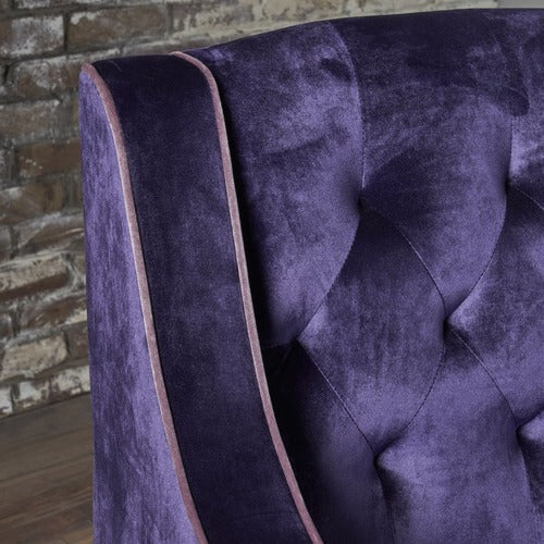 FURNITURE MARKET LARA TUFTED NEW VELVET ARMCHAIR