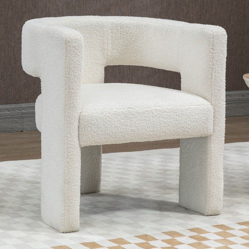 POMAIRE 3 LEGGED BOUCLE OCCASIONAL CHAIR