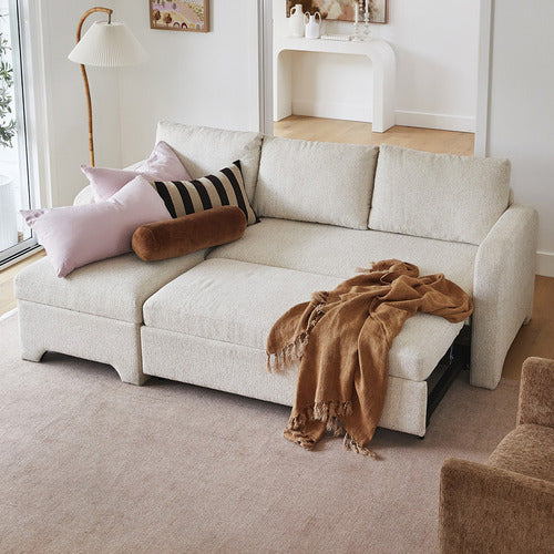 FRIDA 4 SEATER QUEEN SOFA BED WITH REVERSIBLE CHAISE