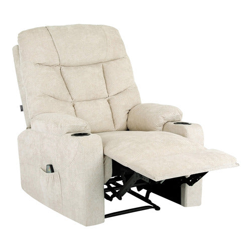 LIVING FUSION TOWSON UPHOLSTERED MASSAGE RECLINER ARMCHAIR