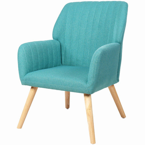 LIVING FUSION ELWINE RUBBERWOOD ARMCHAIR