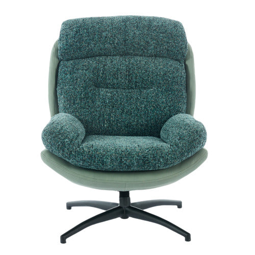 CASSINGTON HOME 2 PIECE RYE UPHOLSTERED SWIVEL CHAIR & FOOTSTOOL SET