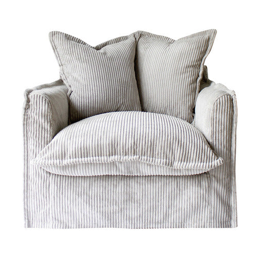 HYDE PARK HOME CUMULUS CORDUROY SLIPCOVER ARMCHAIR