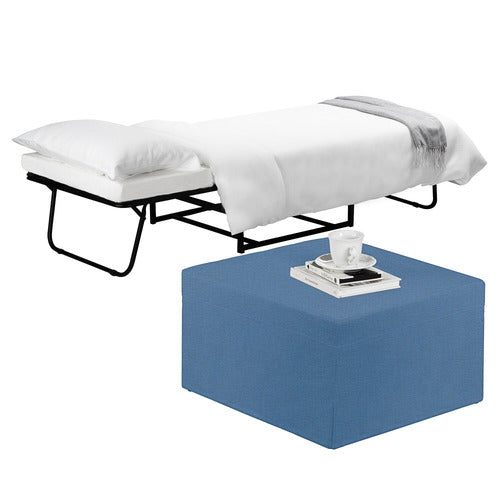 DECOR TRADERS FOLDLUX CONVERTIBLE OTTOMAN FOLDING BED WITH SLIPCOVER