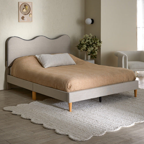 ALICE WAVY UPHOLSTERED QUEEN BED