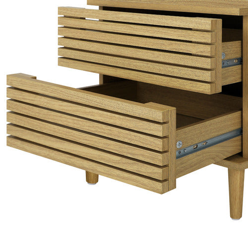 LIVING FUSION EMMA 2 DRAWER BEDSIDE TABLE