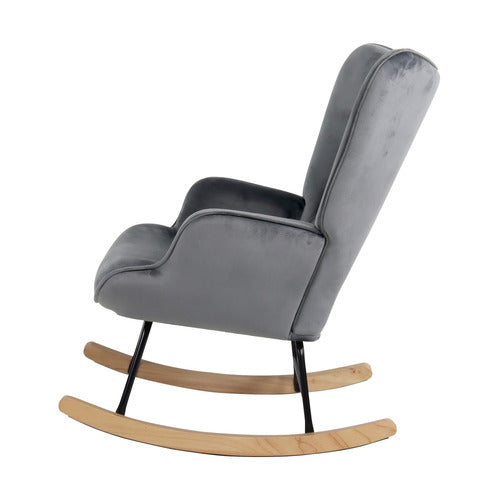 LIVING FUSION SANDY VELVET ROCKING CHAIR
