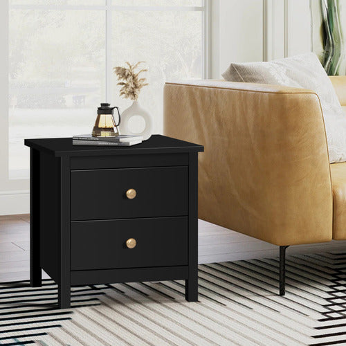 HOXTON ROOM GEOFFREY 2 DRAWER BEDSIDE TABLE