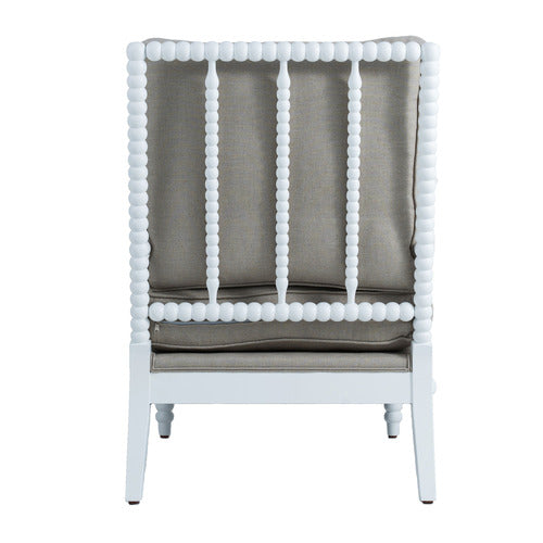 HAMILTON FURNITURE WHITE BOBBIN ARMCHAIR