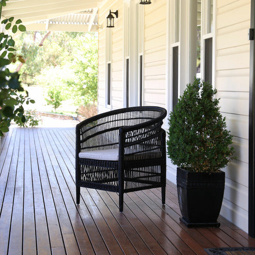 HYDE PARK HOME MALAWI RATTAN CLUB CHAIR