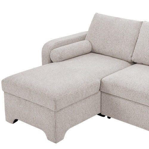 FRIDA 4 SEATER QUEEN SOFA BED WITH REVERSIBLE CHAISE