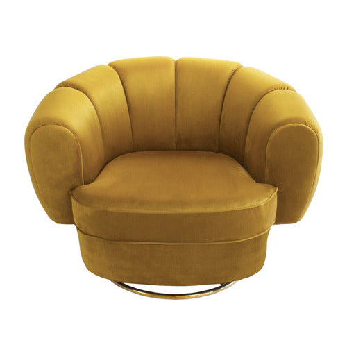 BROOKLYN AND BELLA STEINMANN VELVET SWIVEL ARMCHAIR