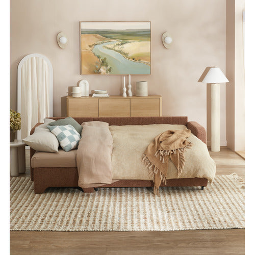 FRIDA 4 SEATER QUEEN SOFA BED WITH REVERSIBLE CHAISE