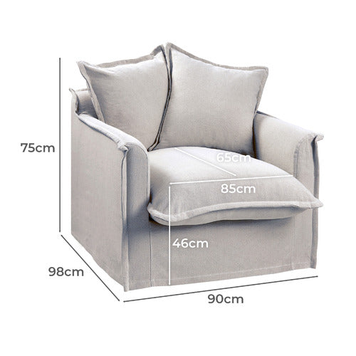 HYDE PARK HOME CUMULUS COTTON SLIPCOVER ARMCHAIR