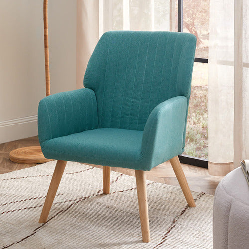 LIVING FUSION ELWINE RUBBERWOOD ARMCHAIR