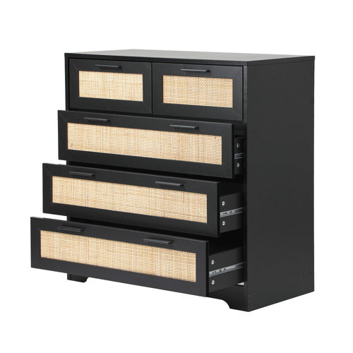 LIVING FUSION HOLLY RATTAN 5 DRAWER CHEST