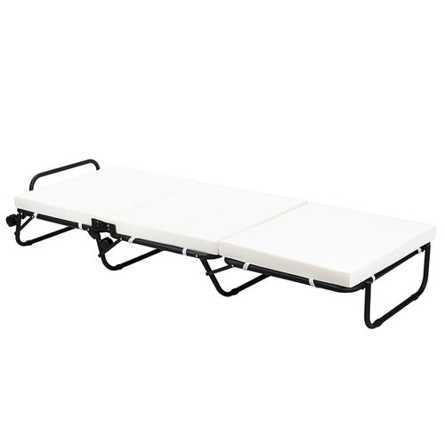 DECOR TRADERS FOLDLUX CONVERTIBLE OTTOMAN SOFA BED WITH CASTORS & SLIPCOVER