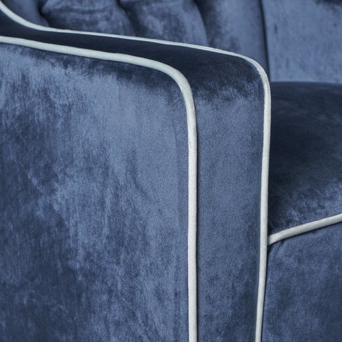 FURNITURE MARKET LARA TUFTED NEW VELVET ARMCHAIR