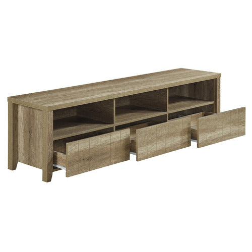 SOUTHERN STYLERS ALEXA RUSTIC 3 DRAWER ENTERTAINMENT UNIT