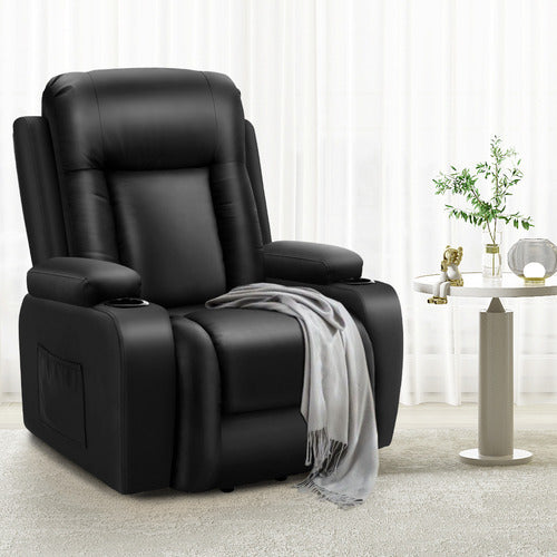 HOXTON ROOM POLO FAUX LEATHER HEATED MASSAGE RECLINER CHAIR