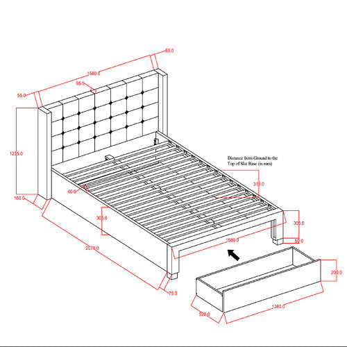 WESTERN DESIGNS ATLANTA QUEEN BED & MATTRESS