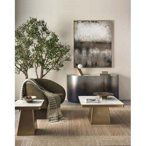 THE HOME COLLECTIVE MOHINDER UPHOLSTERED SWIVEL ARMCHAIR