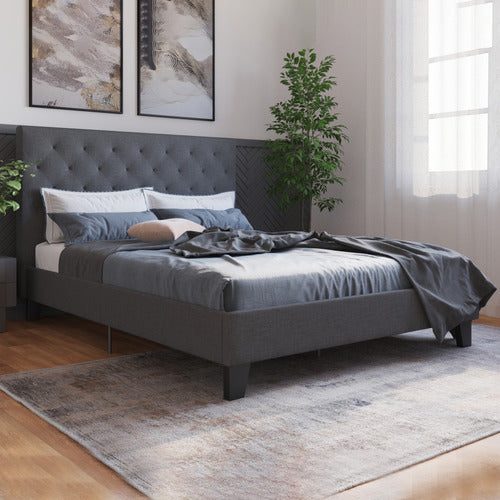 RAWSON & CO OXFORD CHARCOAL DOUBLE BED FRAME