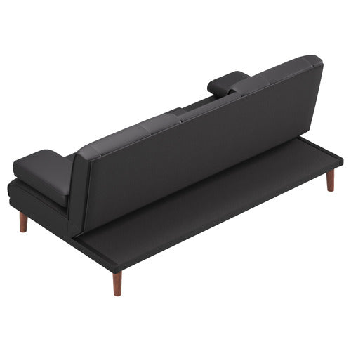 EVER DREAMING LIVING VERNICE 3 SEATER FAUX LEATHER SOFA BED