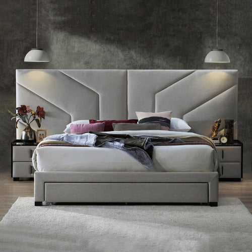 WESTERN DESIGNS OAT WHITE SPRING QUEEN BED FRAME