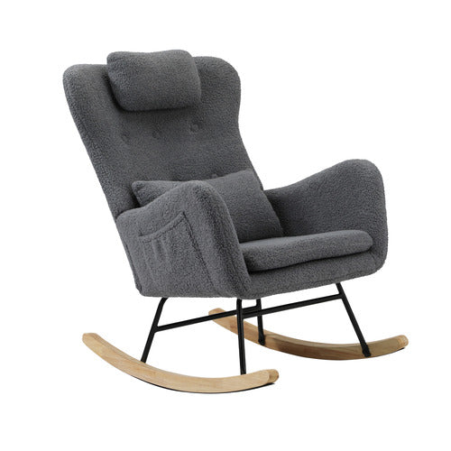 LIVING FUSION CLARK SHERPA ROCKING CHAIR