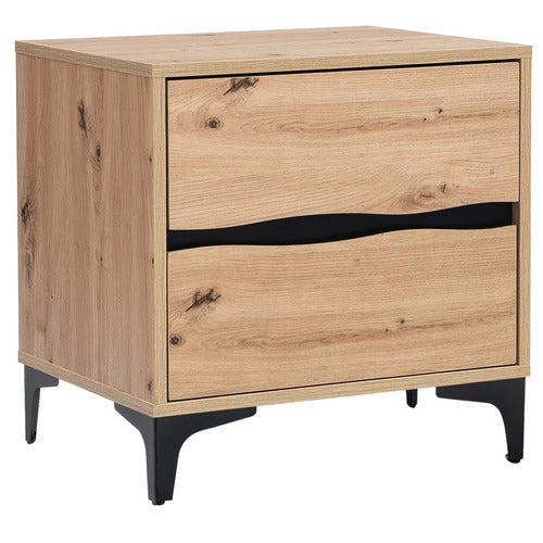 EXPERT HOMEWARES LUCA 2 DRAWER BEDSIDE TABLE