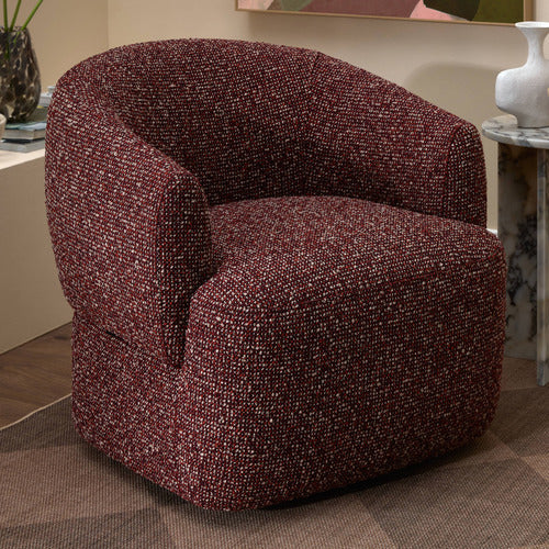 CUDDLE UPHOLSTERED SWIVEL ARMCHAIR