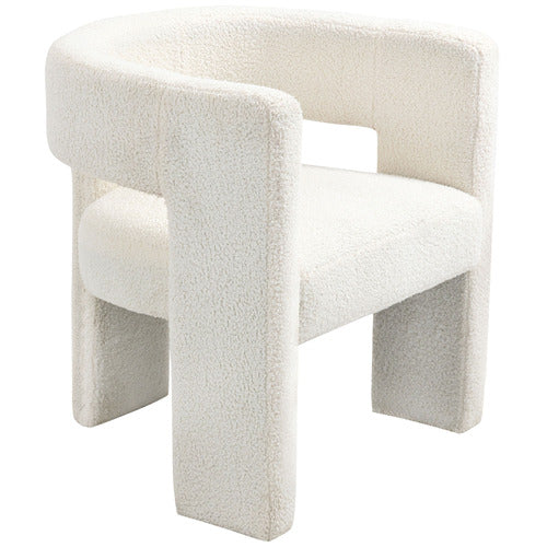 POMAIRE 3 LEGGED BOUCLE OCCASIONAL CHAIR
