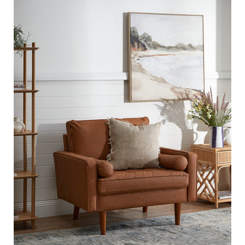 STOCKHOLM FAUX LEATHER ARMCHAIR