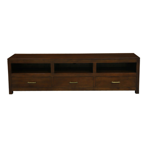 LA VERDE PARIS 190CM ENTERTAINMENT UNIT IN MAHOGANY OR CHOCOLATE