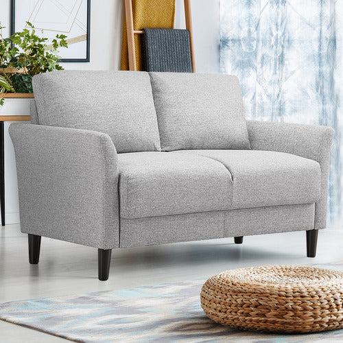 STUDIO HOME LIGHT GREY 2 SEATER CLASSIC SOFA