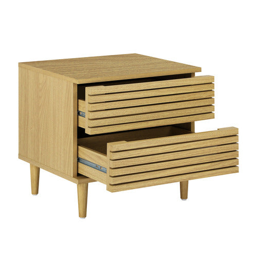 LIVING FUSION EMMA 2 DRAWER BEDSIDE TABLE