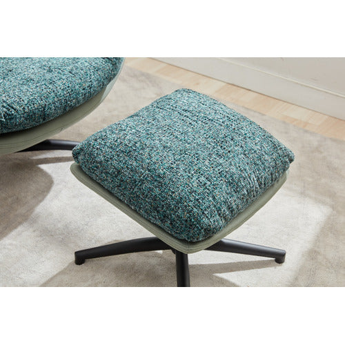 CASSINGTON HOME 2 PIECE RYE UPHOLSTERED SWIVEL CHAIR & FOOTSTOOL SET