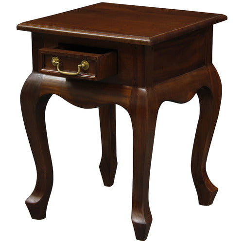LA VERDE QUEEN ANN 1 DRAWER BEDSIDE TABLE
