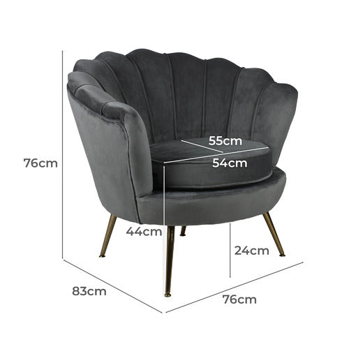NATURALLY PROVINICIAL PELIAS VELVET ARMCHAIR