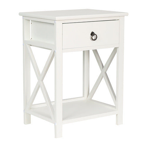 OAKLEIGH HOME WHITE JOELY BEDSIDE TABLE