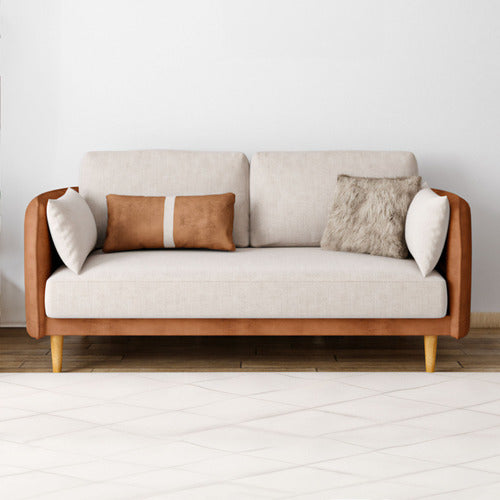 MODERN COLLECTIVE KREMER 3 SEATER LINEN-BLEND SOFA