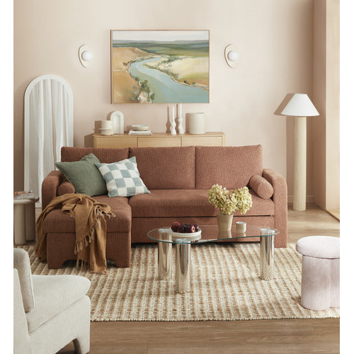 FRIDA 4 SEATER QUEEN SOFA BED WITH REVERSIBLE CHAISE