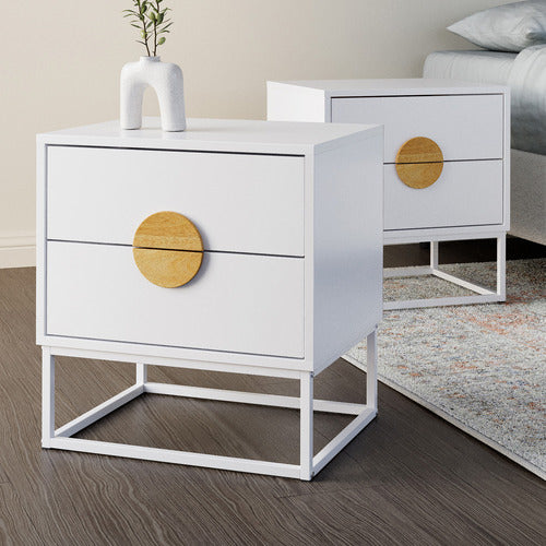 LIVING FUSION DALTON BEDSIDE TABLES (SET OF 2)