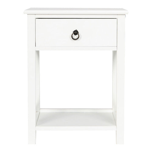 OAKLEIGH HOME WHITE JOELY BEDSIDE TABLE