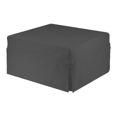 DECOR TRADERS FOLDLUX CONVERTIBLE OTTOMAN SOFA BED WITH CASTORS & SLIPCOVER
