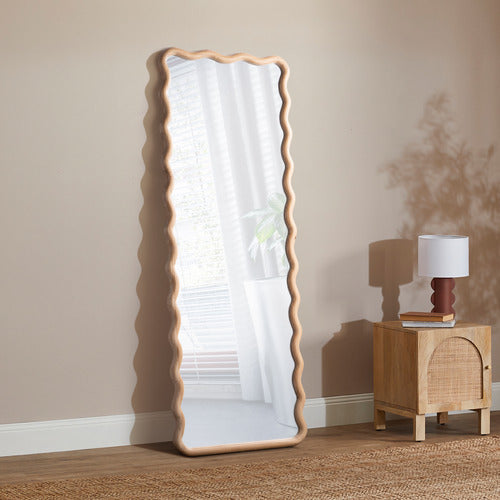NATURAL ANYA MANGO WOOD & RATTAN BEDSIDE TABLE