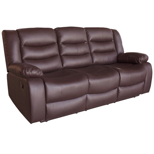 SOUTHERN STYLERS IPANEMA 3 SEATER FAUX LEATHER RECLINER SOFA